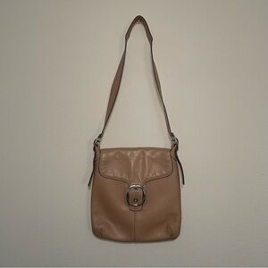 Y2K Coach Bleecker Tan Leather Large Buckle
Convertible Crossbody Shoulder Bag